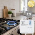 Qoltec Certyfikowany bezprzewodowy Czujnik tlenku węgla (czadu) z baterią | detektor CO | TUYA | Wi-fi | żywotność sensora 10 la