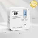 Qoltec Certyfikowany bezprzewodowy Czujnik tlenku węgla (czadu) z baterią | detektor CO | TUYA | Wi-fi | żywotność sensora 10 la