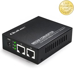 Qoltec Dwukierunkowy Media Konwerter SWITCH Ethernet 2x RJ45 2x SFP| 1000Mb/s | 5V