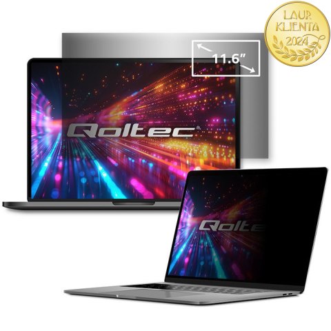 Qoltec Filtr prywatyzujący RODO do MacBook Air 11.6" | Ochrona wzroku
