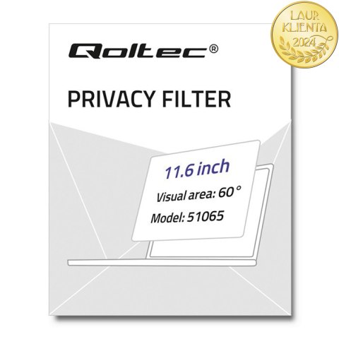 Qoltec Filtr prywatyzujący RODO do MacBook Air 11.6" | Ochrona wzroku