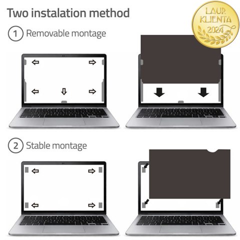Qoltec Filtr prywatyzujący RODO do MacBook Air 13.6" | Magnetyczny | Ochrona wzroku
