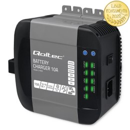 Qoltec Inteligentna ładowarka Monolith do akumulatorów LiFePO4 AGM GEL SLA | 10A | 12V