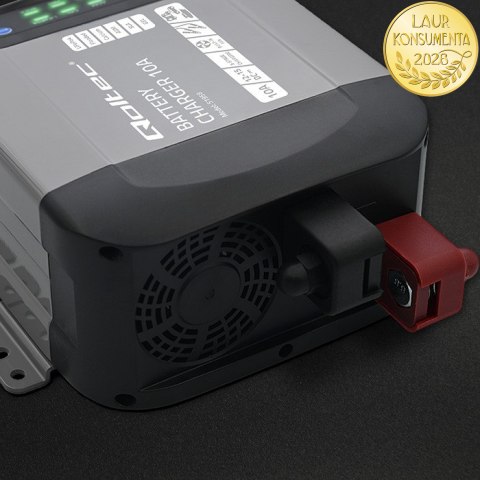 Qoltec Inteligentna ładowarka Monolith do akumulatorów LiFePO4 AGM GEL SLA | 10A | 12V