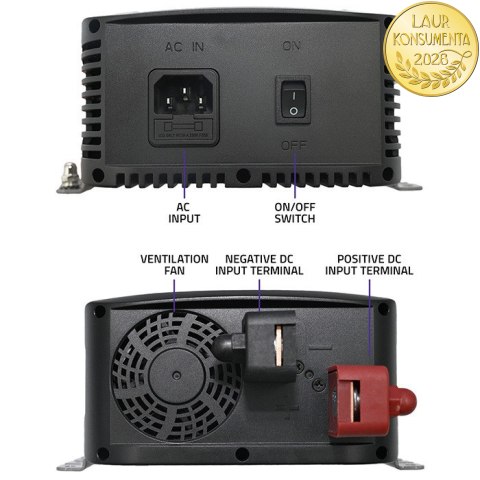Qoltec Inteligentna ładowarka Monolith do akumulatorów LiFePO4 AGM GEL SLA | 10A | 12V