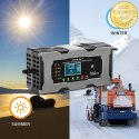 Qoltec Inteligentna mikroprocesorowa ładowarka 12V 10A | Prostownik z funkcją naprawy do akumulatora AGM GEL LiFePO4 | LCD