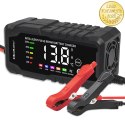 Qoltec Inteligentna mikroprocesorowa ładowarka 12V 6A | Prostownik z funkcją naprawy do akumulatora AGM GEL LiFePO4 | LCD
