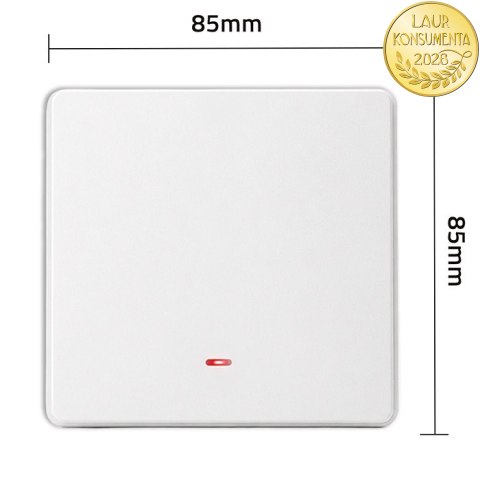 Qoltec Inteligentny 1-kanałowy włącznik wyłacznik światła | Wi-Fi | Timer | Tuya | Smart life | Biały