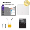 Qoltec Inteligentny 1-kanałowy włącznik wyłacznik światła | Wi-Fi | Timer | Tuya | Smart life | Biały
