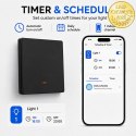 Qoltec Inteligentny 1-kanałowy włącznik wyłącznik światła | Wi-Fi | Timer | Tuya | Smart life | Czarny