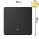 Qoltec Inteligentny 1-kanałowy włącznik wyłącznik światła | Wi-Fi | Timer | Tuya | Smart life | Czarny