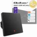 Qoltec Inteligentny 1-kanałowy włącznik wyłącznik światła | Wi-Fi | Timer | Tuya | Smart life | Czarny