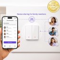 Qoltec Inteligentny 2-kanałowy włącznik wyłacznik światła | Wi-Fi |Timer| Tuya | Smart life | Biały