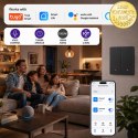 Qoltec Inteligentny 2-kanałowy włącznik wyłącznik światła | Wi-Fi | Timer | Tuya | Smart life | Czarny