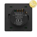 Qoltec Inteligentny 2-kanałowy włącznik wyłącznik światła | Wi-Fi | Timer | Tuya | Smart life | Czarny