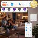 Qoltec Inteligentny 3-kanałowy włącznik wyłacznik światła | Wi-Fi | Timer| Tuya | Smart life | Biały