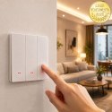 Qoltec Inteligentny 3-kanałowy włącznik wyłacznik światła | Wi-Fi | Timer| Tuya | Smart life | Biały