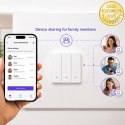 Qoltec Inteligentny 3-kanałowy włącznik wyłacznik światła | Wi-Fi | Timer| Tuya | Smart life | Biały