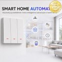 Qoltec Inteligentny 3-kanałowy włącznik wyłacznik światła | Wi-Fi | Timer| Tuya | Smart life | Biały