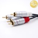 Qoltec Kabel 2x RCA męski / 2x RCA męski | 2m | Czarny