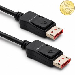 Qoltec Kabel DisplayPort v2.1 męski | DisplayPort v2.1 męski | 8K | 40G | 1.5m