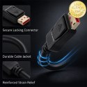 Qoltec Kabel DisplayPort v2.1 męski | DisplayPort v2.1 męski | 8K | 40G | 2m