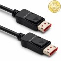 Qoltec Kabel DisplayPort v2.1 męski | DisplayPort v2.1 męski | 8K | 54G | 0.5m