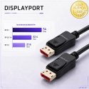 Qoltec Kabel DisplayPort v2.1 męski | DisplayPort v2.1 męski | 8K | 54G | 1.5m