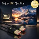 Qoltec Kabel DisplayPort v2.1 męski | DisplayPort v2.1 męski | 8K | 80G | 0.5m