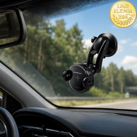 Qoltec Qoltec Ineligentny uchwyt samochodowy z funkcją iR i ładowaniem indukcyjnym Qi 15W | QC 3.0 |USB-C
