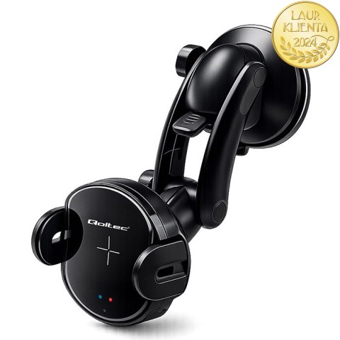 Qoltec Qoltec Ineligentny uchwyt samochodowy z funkcją iR i ładowaniem indukcyjnym Qi 15W | QC 3.0 |USB-C