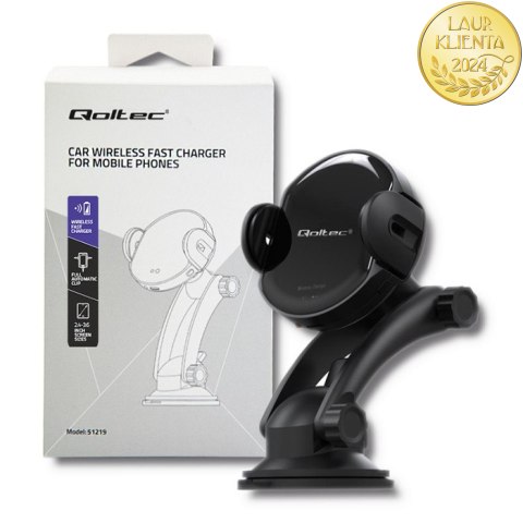 Qoltec Qoltec Ineligentny uchwyt samochodowy z funkcją iR i ładowaniem indukcyjnym Qi 15W | QC 3.0 |USB-C