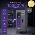 Qoltec Trójfazowy stabilizator napięcia AVR MULTIPROTECTION |10kVA | Dokładność ± 3% | Serwomotor 3F | LCD | Expert Line