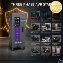 Qoltec Trójfazowy stabilizator napięcia AVR MULTIPROTECTION |10kVA | Dokładność ± 3% | Serwomotor 3F | LCD | Expert Line