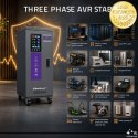 Qoltec Trójfazowy stabilizator napięcia AVR MULTIPROTECTION |15kVA | Dokładność ± 3% | Serwomotor 3F | LCD | Expert Line