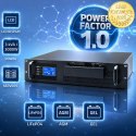 Qoltec Zasilacz awaryjny UPS Pure Sine Wave do RACK | 3kVA | 3000W | PF 1.0 | LCD | EPO | USB | On-line | Kompatybilność z LiFeP