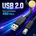 Qoltec Kabel USB 2.0 A męski | B męski | 0.5m