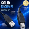 Qoltec Kabel USB 2.0 A męski | B męski | 0.5m