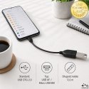Qoltec Kabel USB OTG 2.0 A żeński | Micro USB B męski | 0.2m