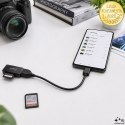Qoltec Kabel USB OTG 2.0 A żeński | Micro USB B męski | 0.2m