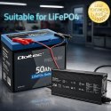 Qoltec Specjalistyczna ładowarka do akumulatora LiFePO4 12V | 20A | PF 0.9 | LED | Inteligentne ładowanie