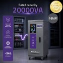 Qoltec Trójfazowy stabilizator napięcia AVR MULTIPROTECTION | 20kVA | Dokładność ± 3% | Serwomotor 3F | LCD | Expert Line