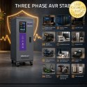 Qoltec Trójfazowy stabilizator napięcia AVR MULTIPROTECTION | 20kVA | Dokładność ± 3% | Serwomotor 3F | LCD | Expert Line