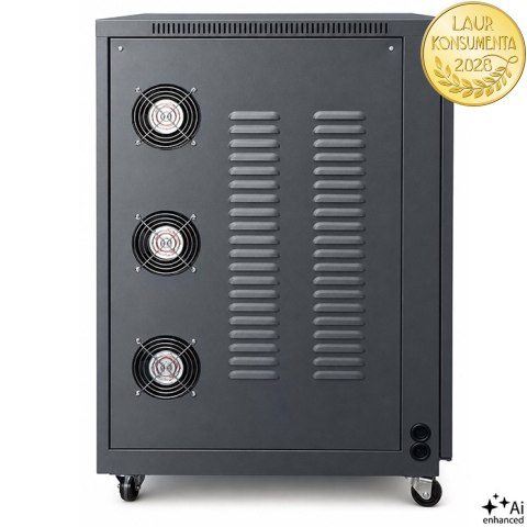 Qoltec Trójfazowy stabilizator napięcia AVR MULTIPROTECTION | 30kVA | Dokładność ± 3% | Serwomotor 3F | LCD | Expert Line