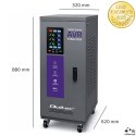 Qoltec Trójfazowy stabilizator napięcia AVR MULTIPROTECTION | 30kVA | Dokładność ± 3% | Serwomotor 3F | LCD | Expert Line
